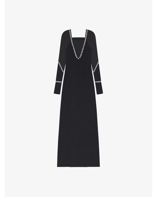 Robe du soir avec détails en cristaux Givenchy en coloris Black