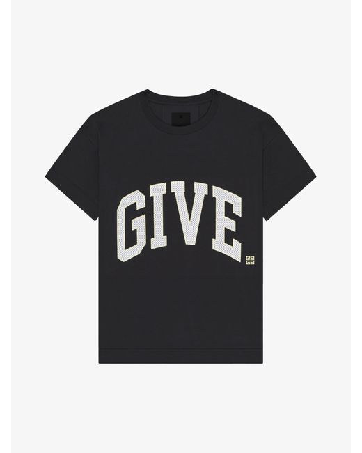 Givenchy Black College Boxy Fit T-Shirt for men