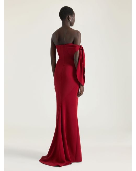 Givenchy Red Long Evening Bustier Dress