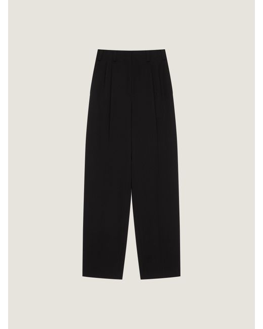 Givenchy Black Slashed Double Pleat Pants