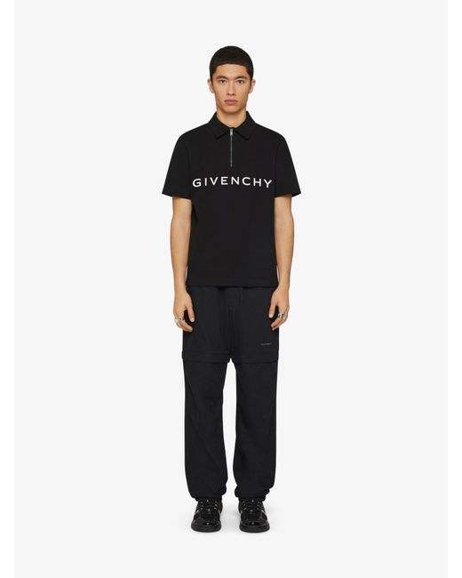 Polo noir à logo Givenchy pour homme en coloris Black