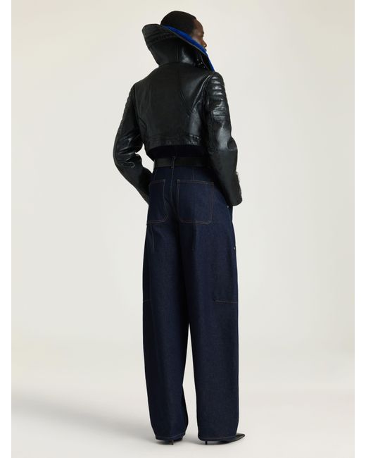 Givenchy Blue Cropped Biker Jacket