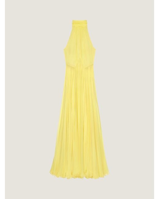 Givenchy Yellow Halterneck Evening Dress
