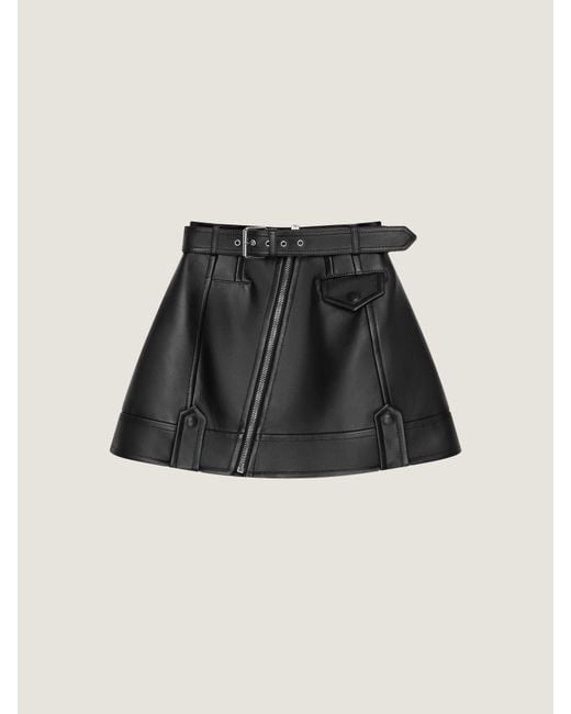 Givenchy Black Mini Biker Skirt