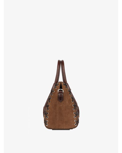 Givenchy Brown Mini Antigona Lock Bag