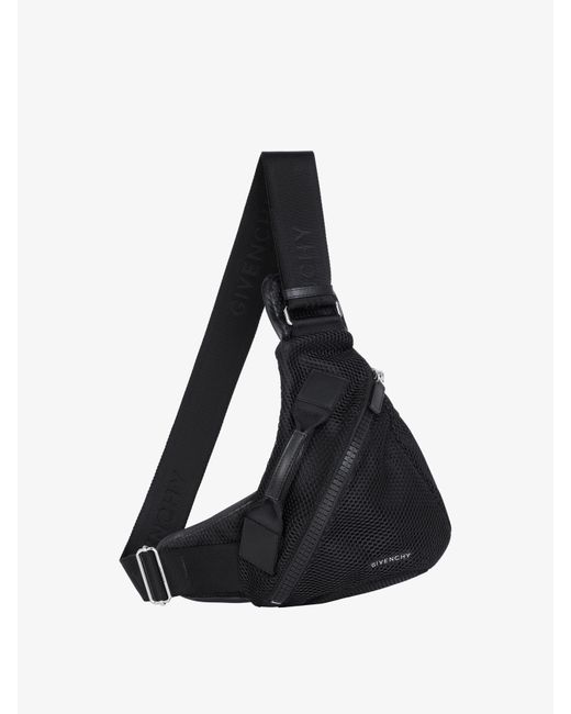 Givenchy Black Small G-Zip Triangle Bag for men