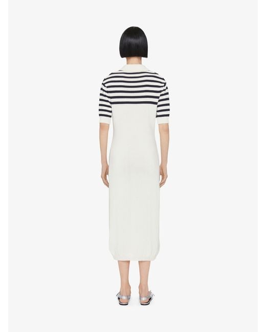 Givenchy White 4G Striped Polo Dress