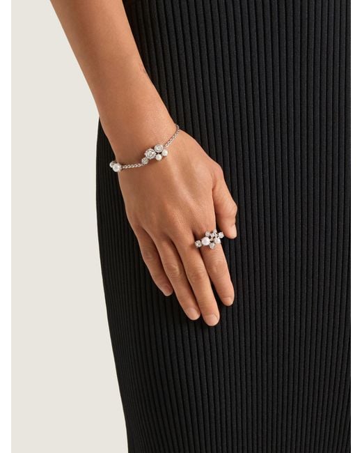 Givenchy Natural Crystal Pearl Ring