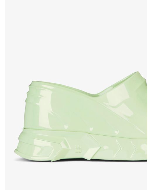 Givenchy Green Marshmallow Wedge Sandals