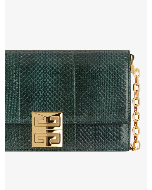 Givenchy Green Small 4g Bag In Layers With Chain