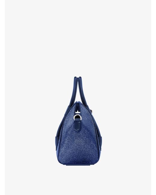 Givenchy Blue Mini Antigona Lock Bag