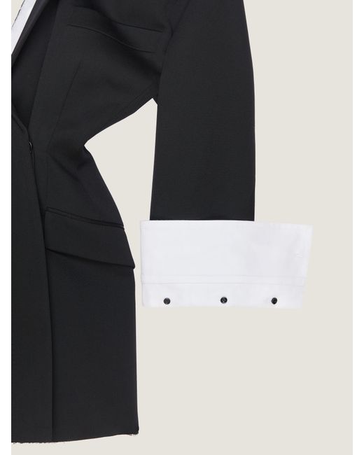 Givenchy Black Slashed Mini Tailored Dress