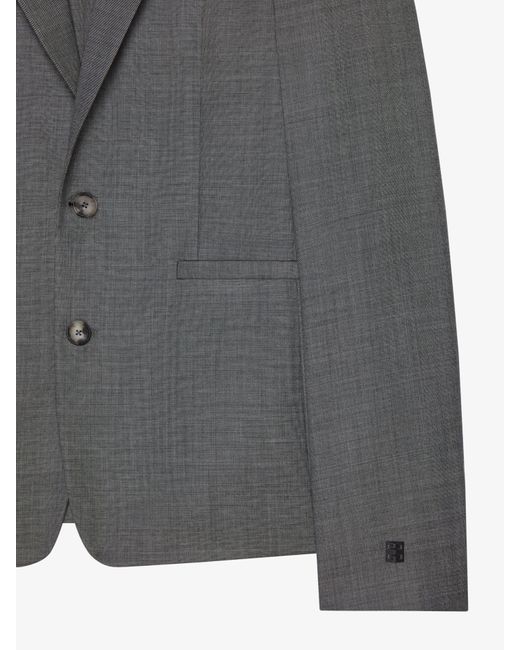 Givenchy Gray Jacket In Wool With 4g Detail for men