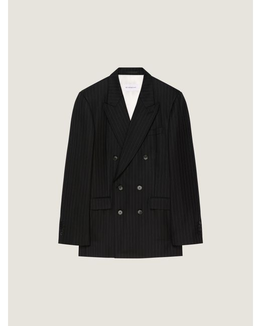 Givenchy Black Double Breasted Fitted Jacket for men