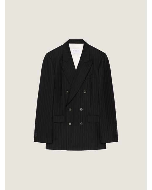 Givenchy Black Double Breasted Fitted Jacket for men