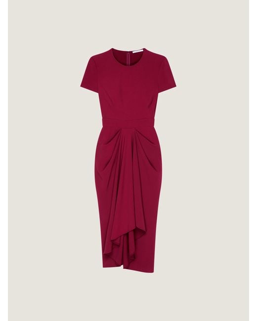 Givenchy Red Midi Wrapped Dress