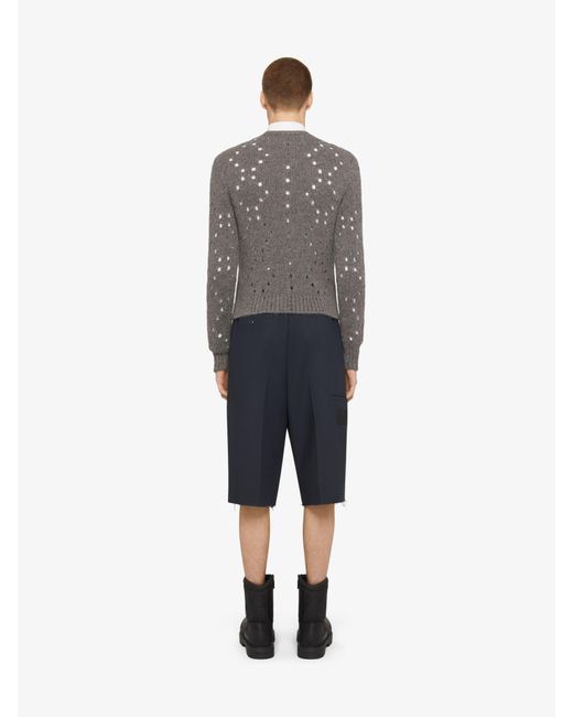 Pull en laine Givenchy pour homme en coloris Gray