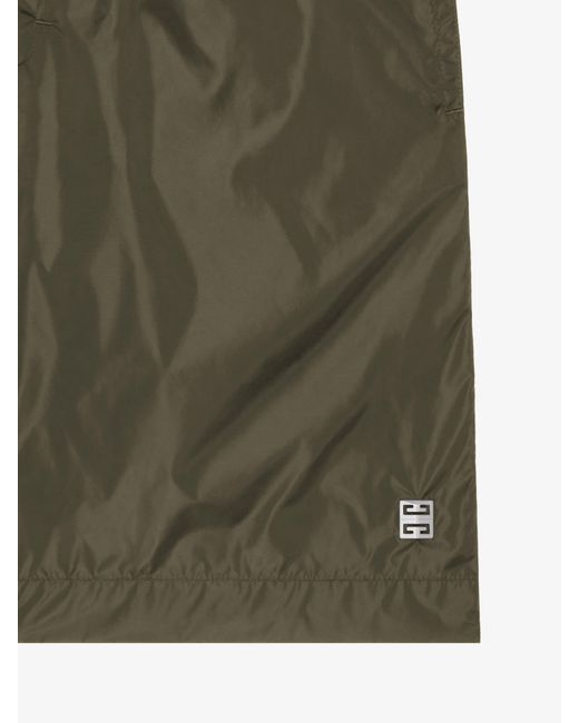 Givenchy Green Swim Shorts With 4G Detail for men
