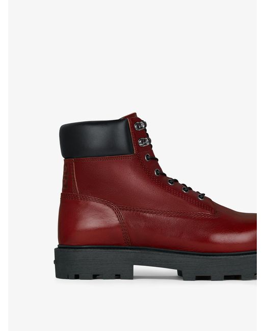 Givenchy Red Show Ankle Workboots for men