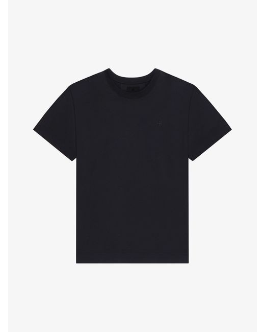 Givenchy Black T-shirt In Mercerized Cotton With 4g Detail for men