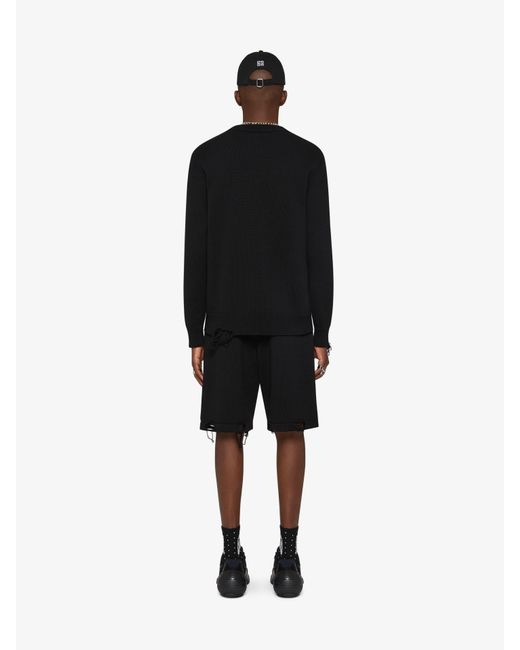 Pullover 4G Stars in jersey di Givenchy in Black da Uomo
