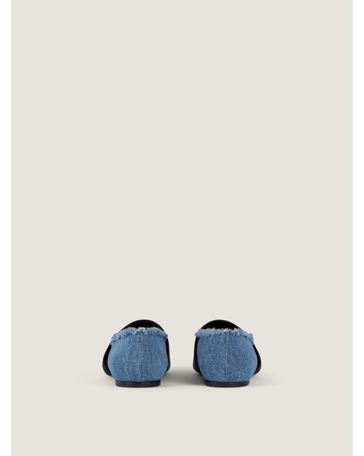 Givenchy Blue Sliced Square Ballerinas