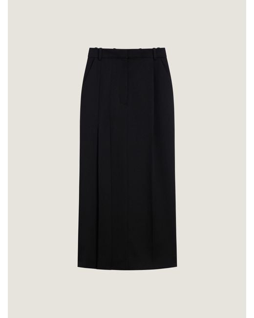 Givenchy Black Slashed Midi Skirt