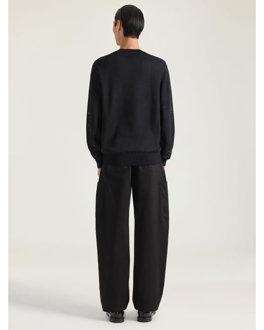 Givenchy Blue Knitted Sweater With Clapperboard Jacquard for men