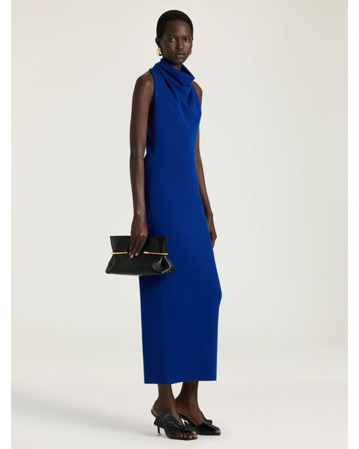 Givenchy Blue Long Draped Dress
