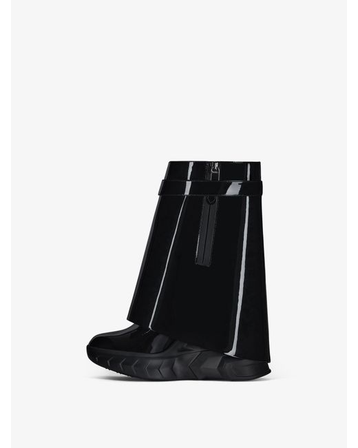 Givenchy Black Shark Lock Biker Ankle Boots