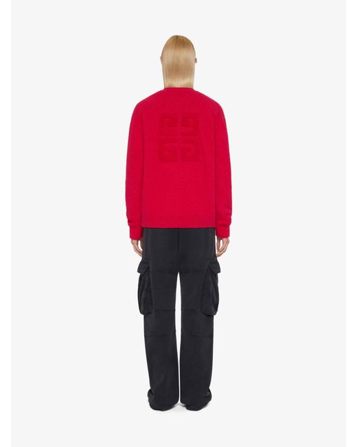 Cardigan 4G en cachemire et soie Givenchy en coloris Red