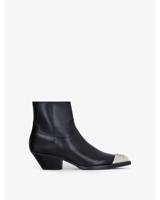 Givenchy White Western Ankle Boots
