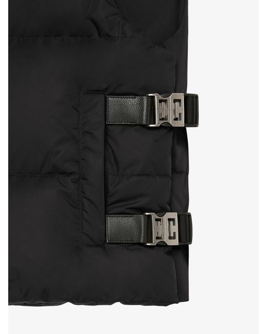 Givenchy Black Sleeveless Puffer Jacket With Metallic Details for men