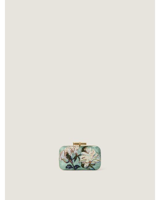 Givenchy Multicolor Pout Evening Clutch With Floral Embroideries
