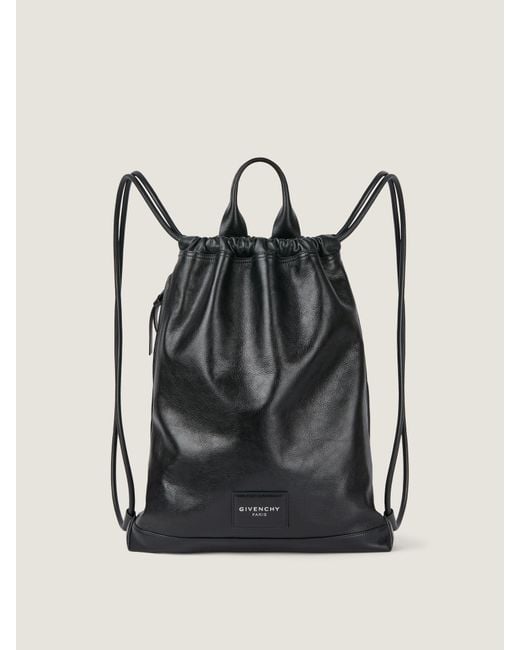 Givenchy Black Antigona Stamped Backpack In Grained Shiny Leather for men