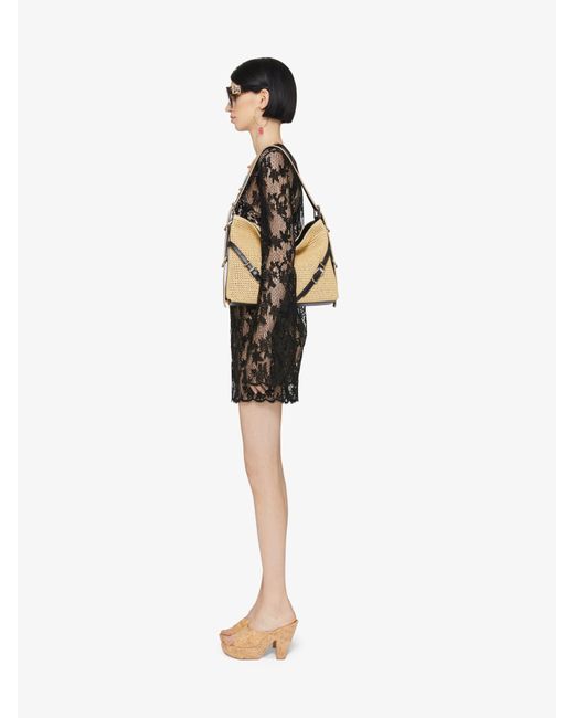 Robe en dentelle à détail 4G Givenchy en coloris Black