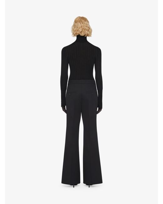 Givenchy Black Asymmetrical Turtleneck Sweater