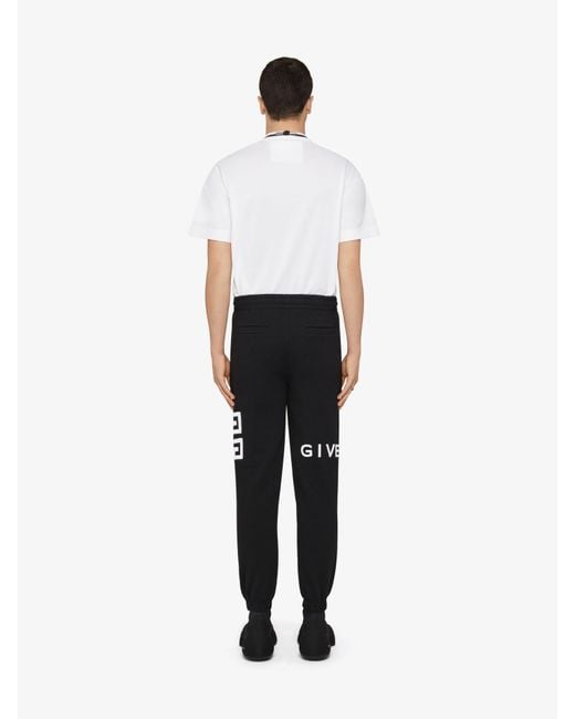 Pantaloni da jogging slim 4G in tessuto garzato di Givenchy in Black da Uomo