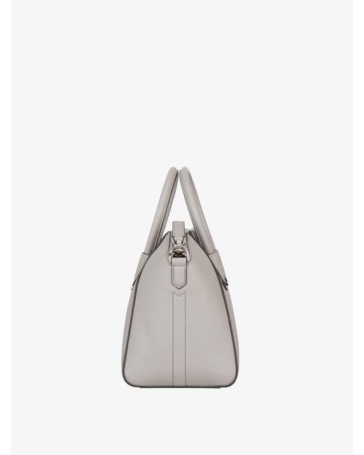 Givenchy Gray Small Antigona Bag In Grained Leather