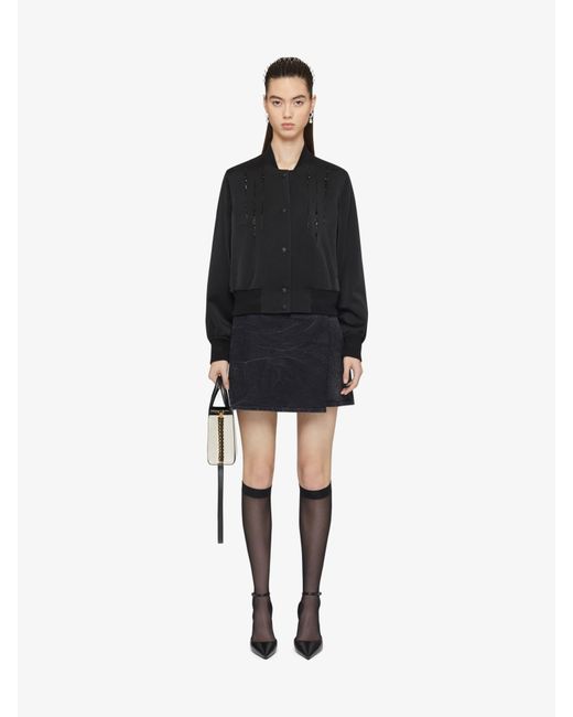 Givenchy Black Voyou Wrap Mini Skirt