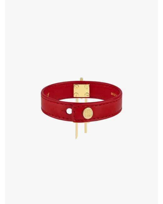 Givenchy Red Mini Lock Bracelet