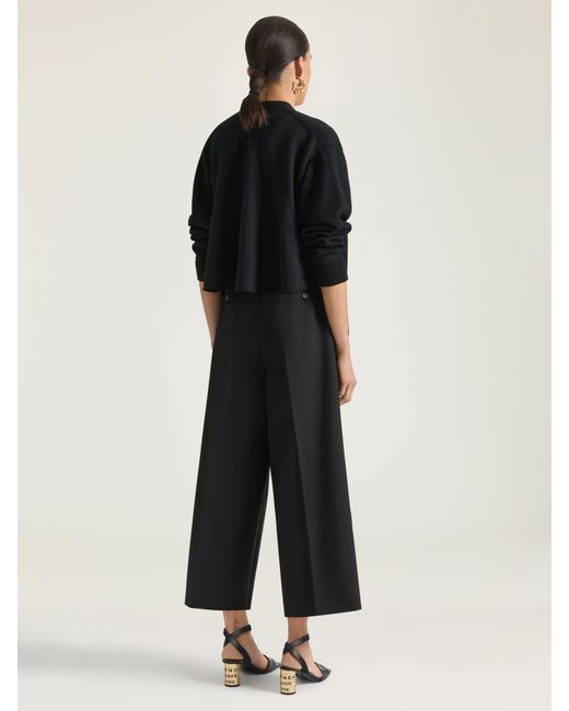 Givenchy Black Cropped Double Pleat Pants