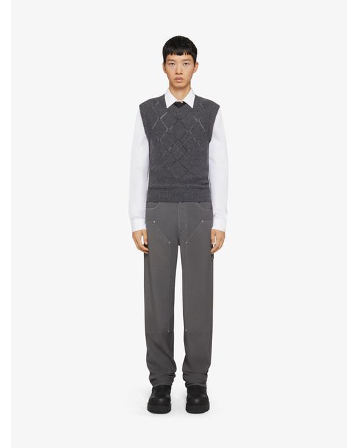 Givenchy Gray Cropped Sweater for men