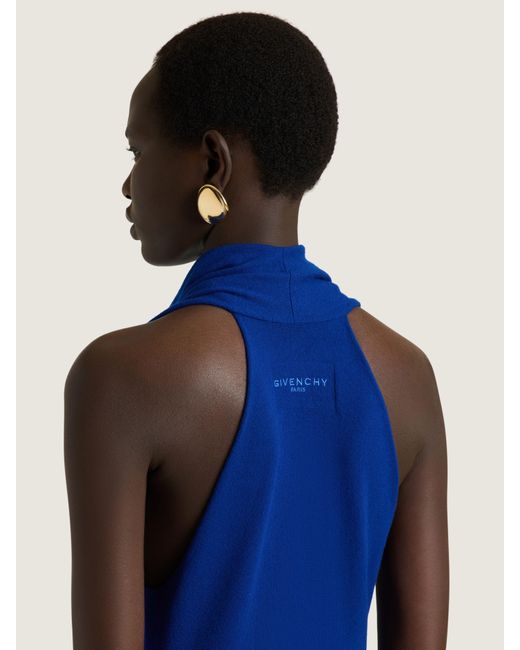 Givenchy Blue Long Draped Dress