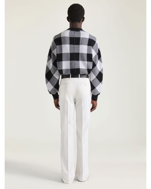 Givenchy Blue Checked Sweater for men