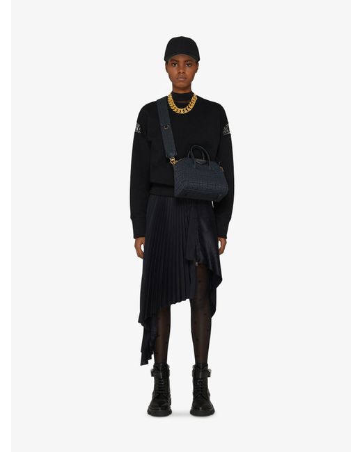 Borsa Antigona mini in tela con ricamo 4G di Givenchy in Black