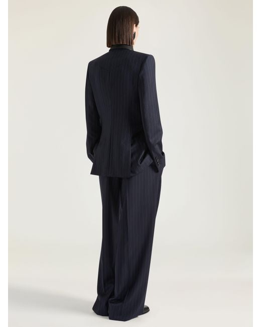 Givenchy Blue Double-Breasted Striped Jacket