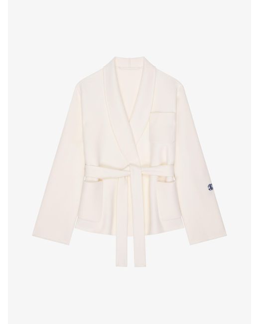 Giacca in lana con ricamo HG di Givenchy in White da Uomo