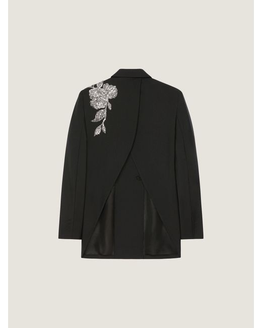 Givenchy Black Double-Breasted Slashed Jacket