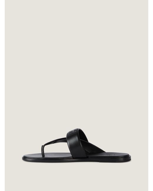 Givenchy Black Bay Thongs In Leather for men